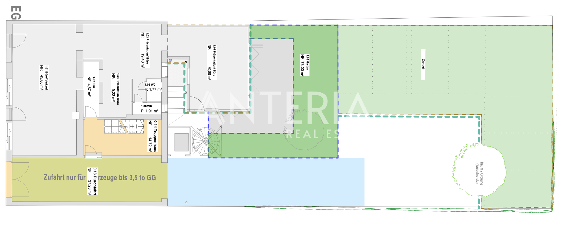 Grundriss Büro-/Gewerbefläche