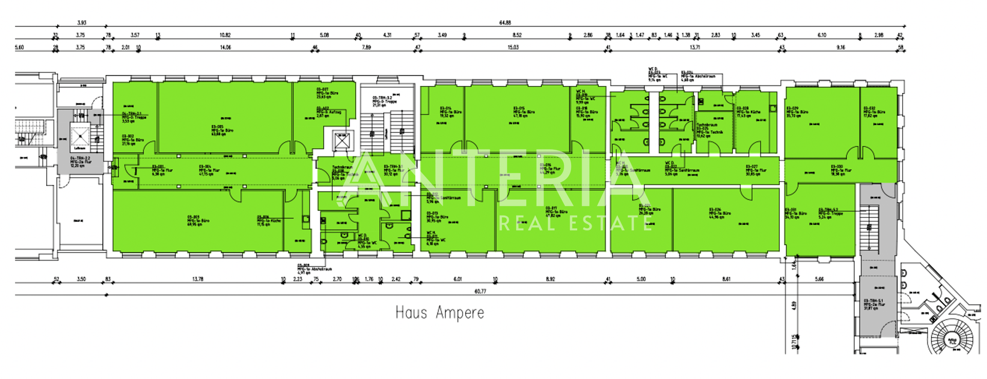 Grundriss 3.OG (Haus Ampére)